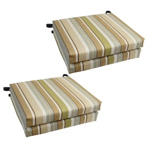 Blazing Needles, 20-inch by 19-inch Patterned Outdoor Chair Cushions (Set of 4) - 1 of 2