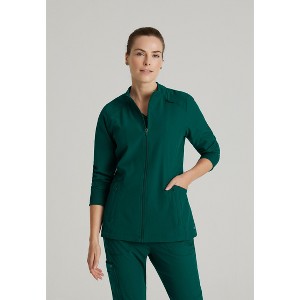 Barco One Women's Venture 4-Pocket Banded Collar Zip Up Warm-Up Scrub Jacket - 1 of 4