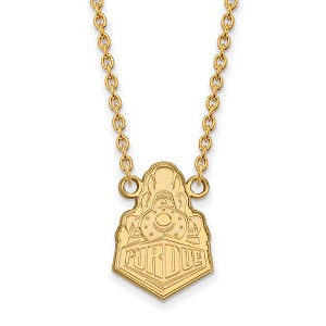 Black Bow Jewelry 14k Yellow Gold Plated Sterling Silver Purdue Boilermakers NCAA Necklace 18 Inch - 1 of 4