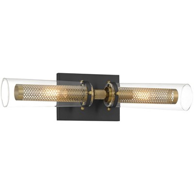 Minka Lavery Minka Emmerham 20 1/4" Wide Coal and Soft Brass 2-Light Bath Light