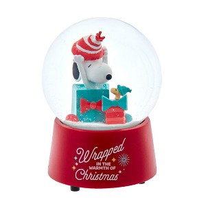 Kurt Adler 100MM Musical Snoopy with Presents Water Globe - 1 of 1