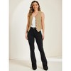 Allegra K Women's V-Neck Sleeveless Irregular Hem Belted Button Front Vest - 4 of 4