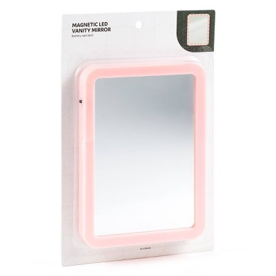 pink vanity mirror with lights