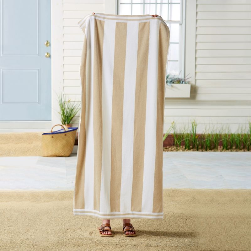 100% Cotton Cabana Striped Beach Towels - Great Bay Home, 3 of 8