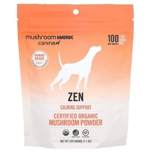 Mushroom Matrix Canine Zen, Certified Organic Mushroom Powder, For 50 lb Pet, For Dogs and Cats, 7.1 oz (200 g) - 1 of 2