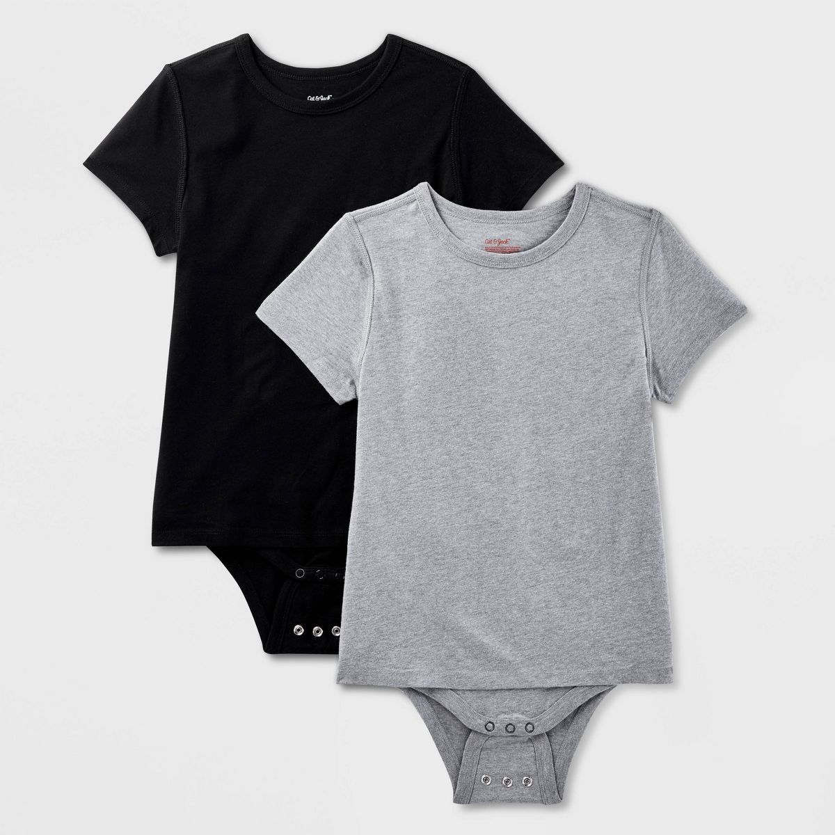 Kids' Adaptive Short Sleeve 2pk Abdominal Access Bodysuit - Cat & Jack™