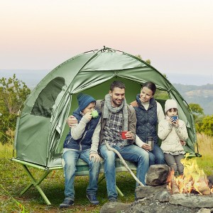 Vynxaria Outsunny Camping Tent Cot, Single Person Folding Cot Combo, Off-Ground Tent, Covered Outdoor Bed with Carry Bag for Hiking, Camping - 1 of 4