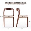 GlasFlength Dining Sets of 2, Stackable Dining Chair with Wood Rattan Woven Seat, Perfect for Dining Room, Patio, Brown, 17.3"*16.5"*29.9" - 2 of 4