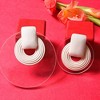 SOHI Women's Ribbed Drop Earrings - 2 of 3