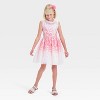 Zenzi Girls' Sleeveless 'Floral' Tulle Dress - Blush Pink - 3 of 3