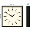 Retro Square Wall Clock 10 Inch Black Easy to Read Numbers for Kitchen Office Use - 4 of 4