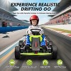coucheta  Go Kart, Electric Drift Kart Car with Adjustable Seat, 24V 7Ah Outdoor Ride On Toy, 2 * 200W Motor, 8.1 MPH, LED Lights - 3 of 4
