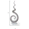 HomeRoots 20" Clear and Brown Murano Glass Modern Abstract Tabletop Sculpture - 3 of 4