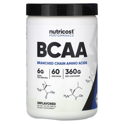 Nutricost Performance, BCAA, Unflavored, 12.9 oz (360 g)
