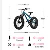 Whisen 20 Inch Fat Tire Bike Adult 7 Speed Mountain Bike, Dual Disc Brakes, High Carbon Steel Frame - Blue - 4 of 4