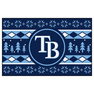 MLB Tampa Bay Rays 19"x30" Holiday Sweater Rug