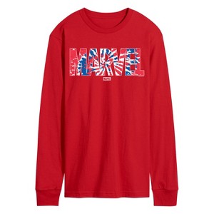 Men's - Marvel - Tie Dye Long Sleeve Graphic T-Shirt - 1 of 3