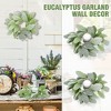 Artificial Greenery Wreath for Wedding Christmas Wreath with Eucalyptus Berries Flowers, Indoor Outdoor Wreaths for Wedding Table Party Home Decor - 3 of 4