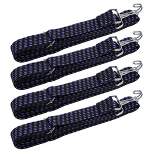 Unique Bargains Motorcycle Bicycle Rubber Tensioner Lashing Strap Luggage Rope with Hooks Blue 4 Pcs