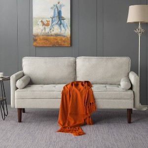 Sapphtopaz 65" Modern Couch Sofa - Loveseat Style with Soft Upholstery & Sturdy Frame, Cozy Seating for Living Room & Family Gatherings - 1 of 4