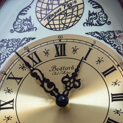 Bedford 38" Cherry Oak Antique-Style Chiming Pendulum Wall Clock