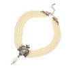 SOHI Women's Pearl White Party Stone Multi-Layer Necklace - 2 of 4