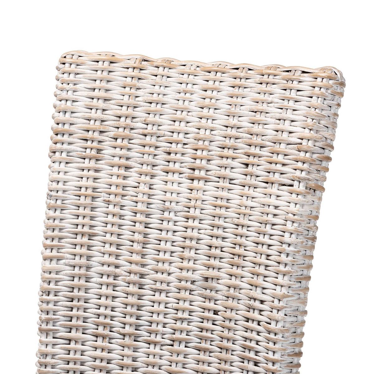 Trianna Rattan and Wood Dining Chair White/Brown - bali & pari: Indonesian Crafted, No Assembly Required - thumbnail 3