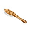 Bass Pet Brushes Ultra-Flex Style & Detangle Pet Brush with Ultra-Flex Nylon Bristle Pure Bamboo Handle Full Oval Striped Bamboo - 4 of 4