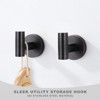 WOWOW Stainless Steel J-Hook Robe/Towel Hook in Brushed Nickel (2 Pack) - 2 of 4