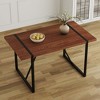 NicBex 55 Inch Rectangle Dining Table,Modern Kitchen Table with MDF Tabletop and Metal Legs for 4 to 6 - 2 of 4