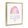Stupell Industries Psalm 139:14 Rainbow Floating Frame Canvas Art, Gold, 25" x 31" - 2 of 4