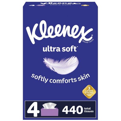 Kleenex Ultra Soft Facial Tissue - 4pk/110ct