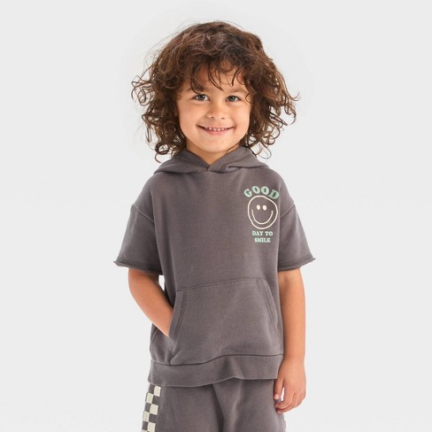 Toddler short 2024 sleeve hoodie