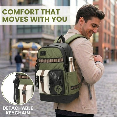 The Mandalorian Star Wars The Mandalorian Green 18.5" Backpack — фото 4