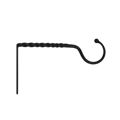 Small Steel Wrought Iron Twisted Jumbo Bracket Black - ACHLA Designs