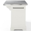 HomeStock  Julia Stainless Steel Top Kitchen Island with Storage Drawers, Shelves, and Spice Rack, White - 3 of 4