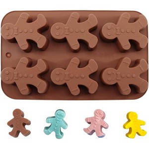 JDICTION Meltset Silicone Baking Mold Gingerbread Man Chocolate & Candy Mold for DIY Soap, Fondant, Cake Decorating - 1 of 4
