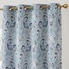 HLC.ME Paris Paisley Decorative Print Damask Pattern Light Reducing Grommet Window Curtain Panels for Bedroom, Set of 2 - 2 of 4