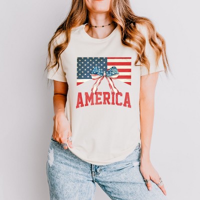 Simply Sage Market American Flag Coquette Short Sleeve Tee