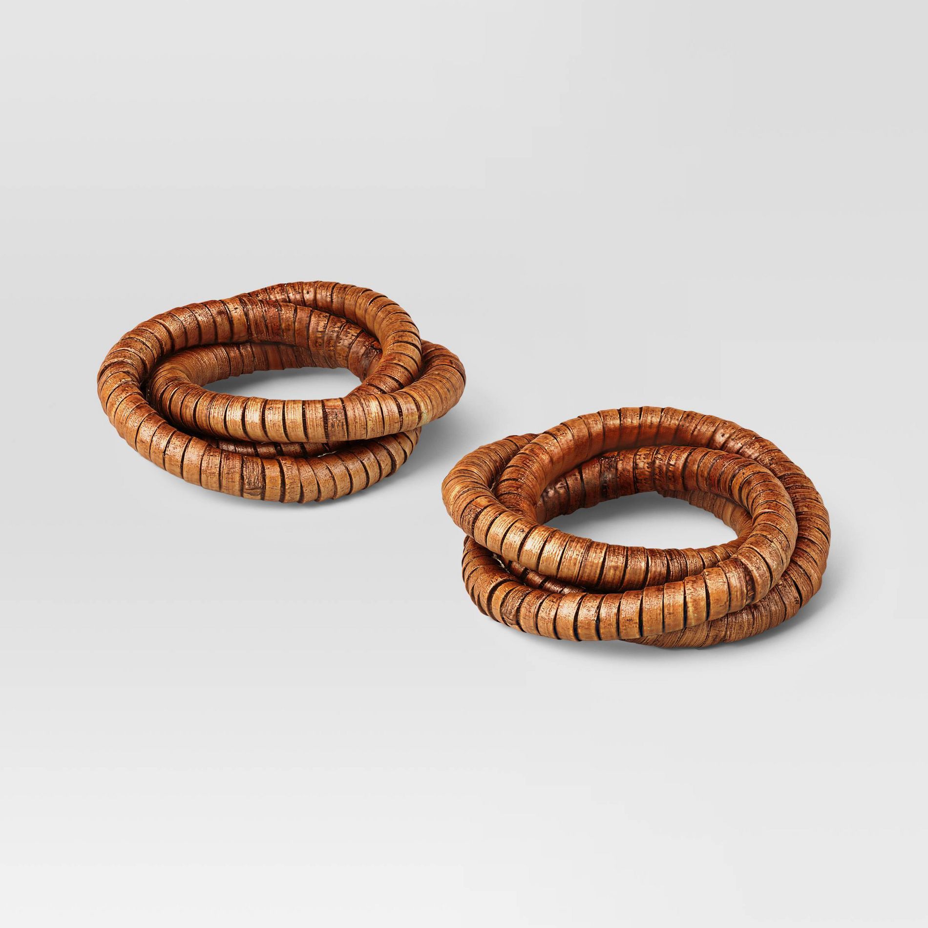 2pk Napkin Ring Dark Walnut - Threshold™
