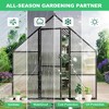 8 x 10/12/14/16FT Greenhouse, Heavy Duty Aluminum-Framed Polycarbonate Greenhouse with Roof Vent, Large GreenHouse for Outdoors (4 Different Size) - 4 of 4