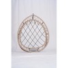 Sapphtopaz Porch Swing Egg-Shaped Woven Swing Sets for Backyard Hanging Chair with Cushions and Stand for Outdoor, Garden, Terrace, Backyard - 3 of 4
