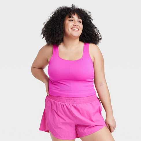 Women's Seamless Cropped Tank Top - All In Motion™ Vibrant Pink 4x : Target