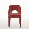 Set of 2 Chenille Dining Chairs with Hollow Back, Upholstered Dining Chair Iron Frame Modern Style, Comfortable Dining Chair for Dining Room-Koiai - 4 of 4