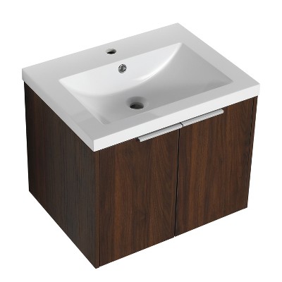 Dolonm Floating Bathroom Vanity with Sink,Soft-Close Doors,Eco-Friendly Paint-Free Board,Modern Design for Small Spaces-Fully Assembled