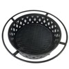 SEVOBAL Party Decorations and Accessories Round Fire Pit with Net Cover and Fire Poker Durable Materials for Outdoor Use, Black, 23.6"*32"*24" - 2 of 4