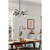 Urban Ambiance Luxury Mid-Century Modern Indoor Chandelier,  10-1/2''H x 22-9/165"W x 22-9/165''D,  Matte Black Finish, UHP4426 - 2 of 4