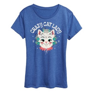 Women's - Instant Message - Crazy Cat Lady Short Sleeve Graphic T-Shirt - 1 of 4