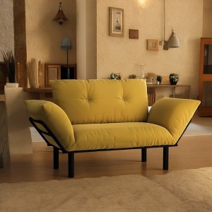 APRILSOUL Ada Loveseat, Futon Couch with Arms, High Legs for Easy Cleaning, Easy Assembly - 1 of 4