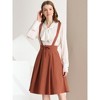INSPIRE CHIC Women's High Waist Overall Corset Skater Suspender Dresses - 3 of 4